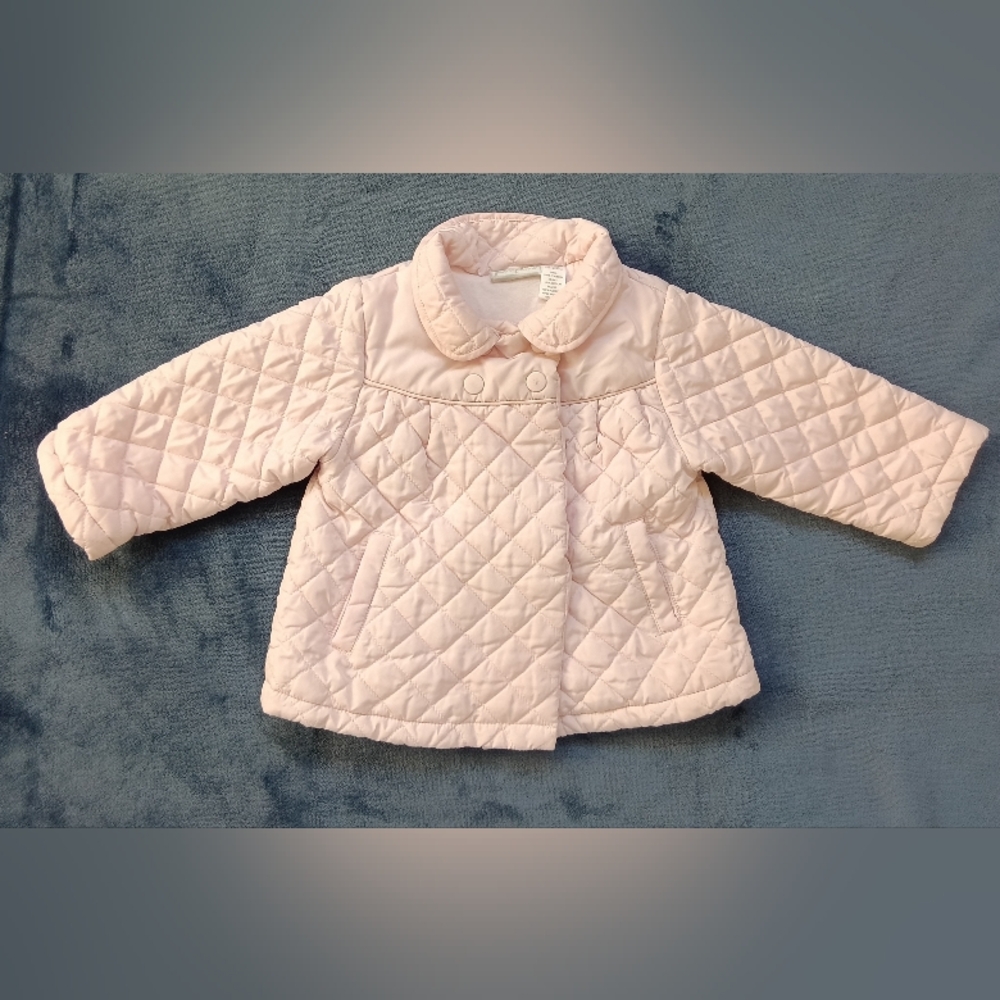 First Impression Pink Quilted Jacket 12M